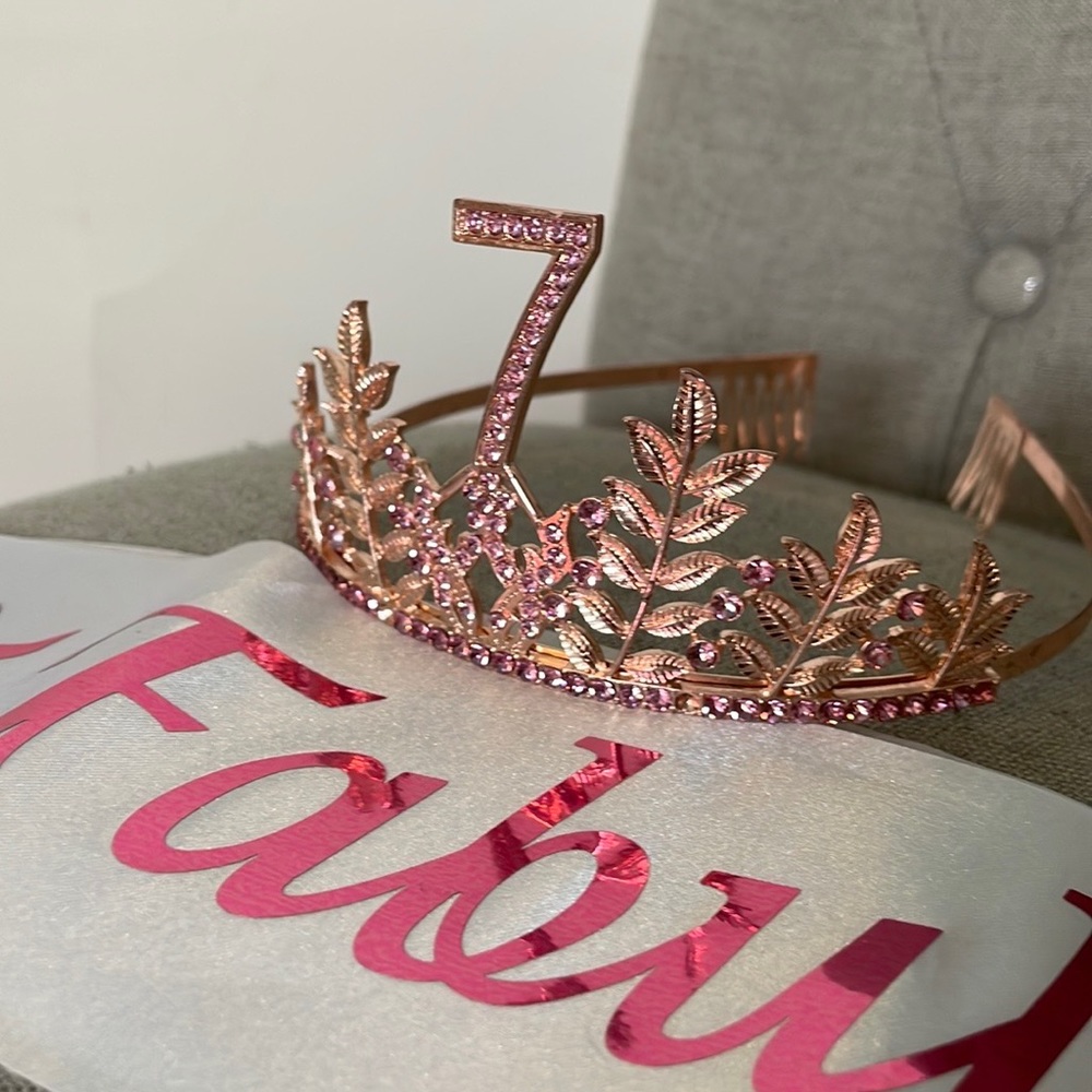 Birthday Girl crown and sash